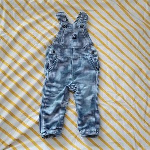 Oshkosh Baby B'Gosh Hickory Stripe Overalls 18m